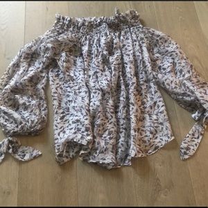 Caroline Constas Off the shoulder silk top